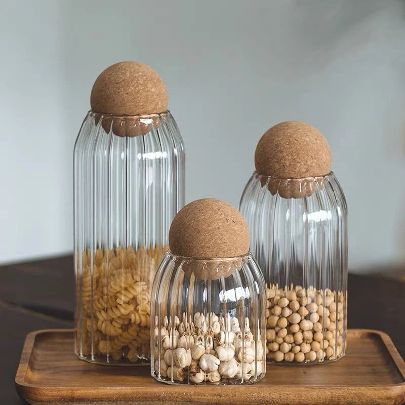 Cork Ball Glass Jar
